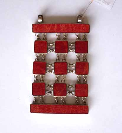 Indonesian Red Coral bead pendant