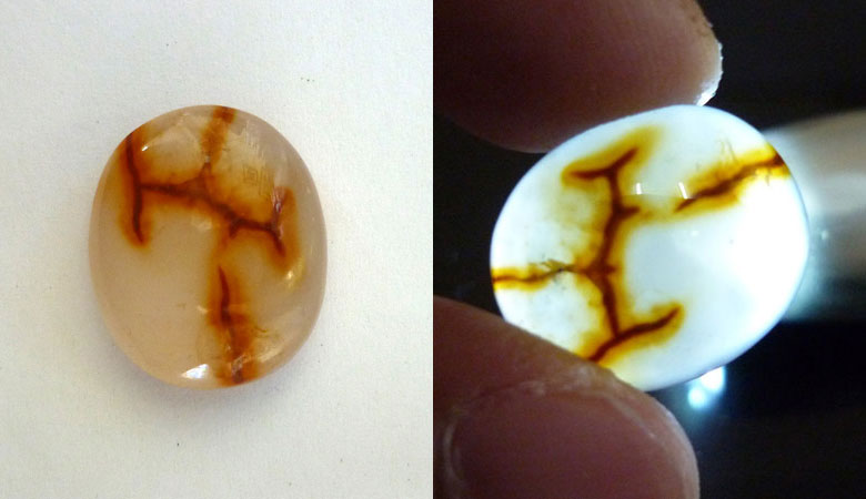 Oval cab Agate from Indonesia